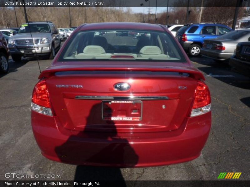 Spicy Red Metallic / Gray 2009 Kia Spectra EX Sedan