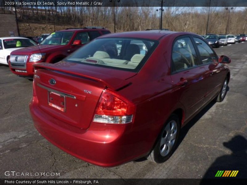Spicy Red Metallic / Gray 2009 Kia Spectra EX Sedan