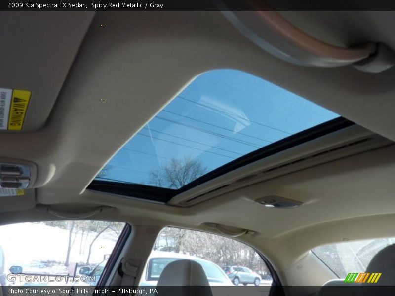 Spicy Red Metallic / Gray 2009 Kia Spectra EX Sedan