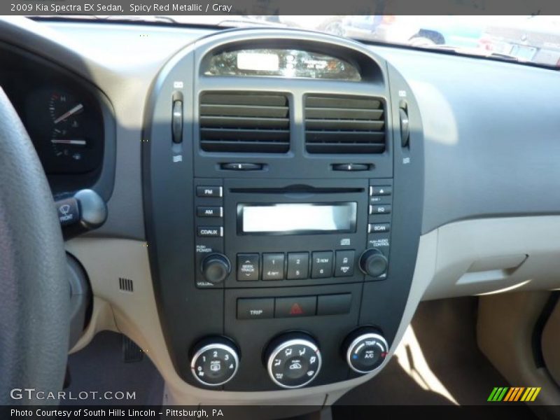 Spicy Red Metallic / Gray 2009 Kia Spectra EX Sedan