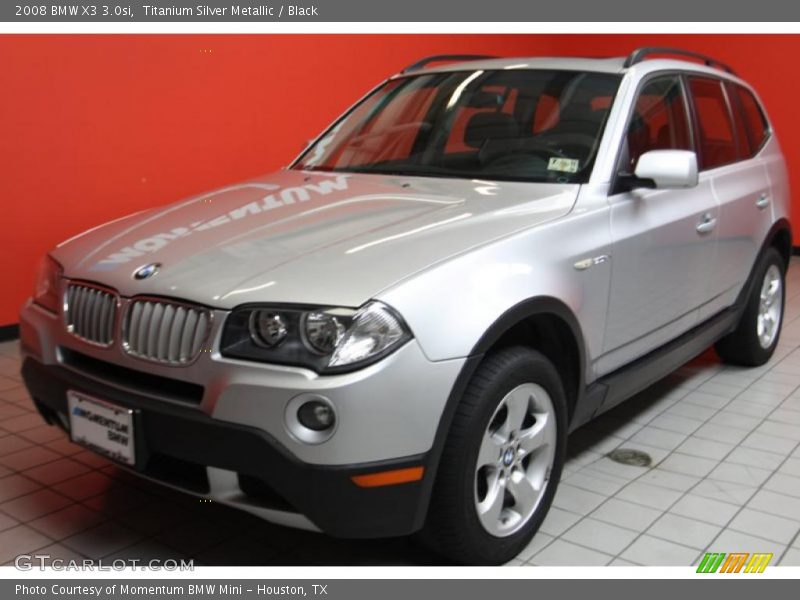 Titanium Silver Metallic / Black 2008 BMW X3 3.0si