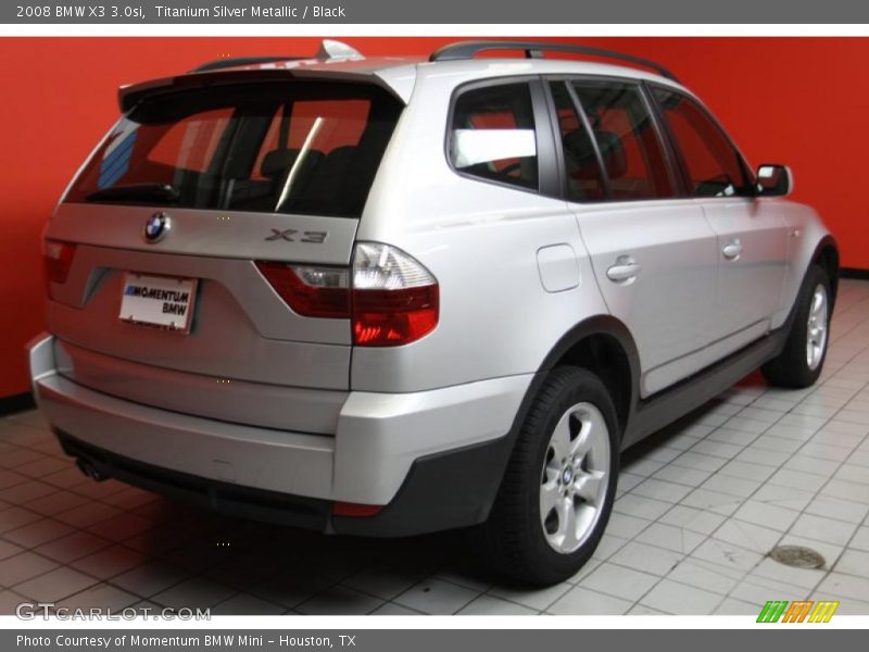 Titanium Silver Metallic / Black 2008 BMW X3 3.0si