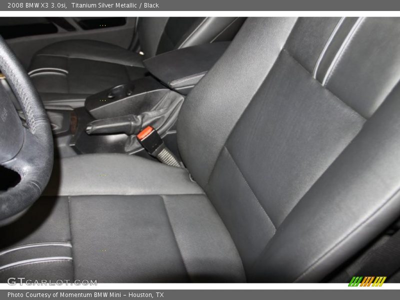 Titanium Silver Metallic / Black 2008 BMW X3 3.0si