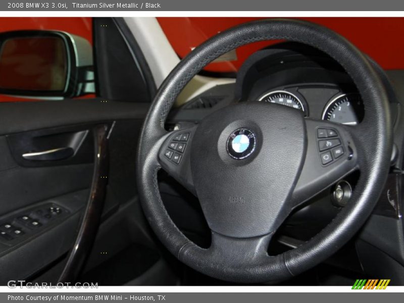 Titanium Silver Metallic / Black 2008 BMW X3 3.0si