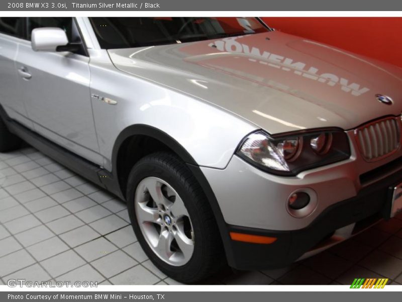Titanium Silver Metallic / Black 2008 BMW X3 3.0si