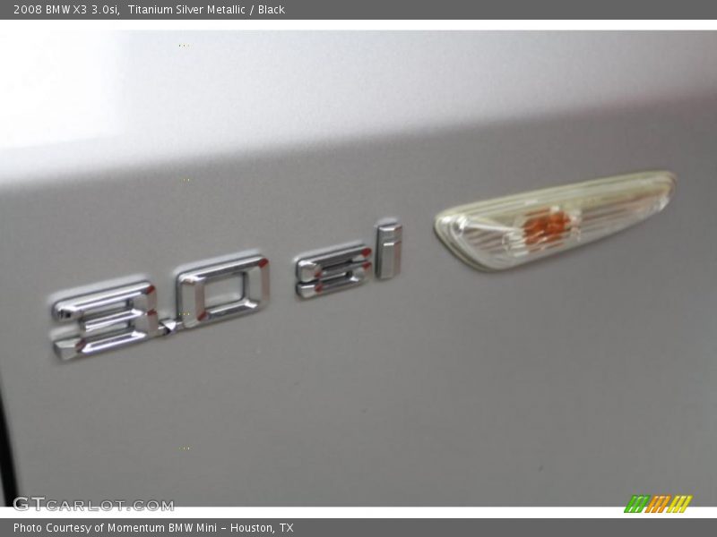 Titanium Silver Metallic / Black 2008 BMW X3 3.0si