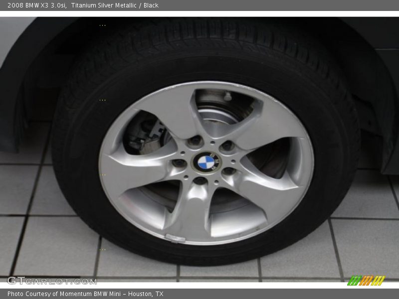 Titanium Silver Metallic / Black 2008 BMW X3 3.0si