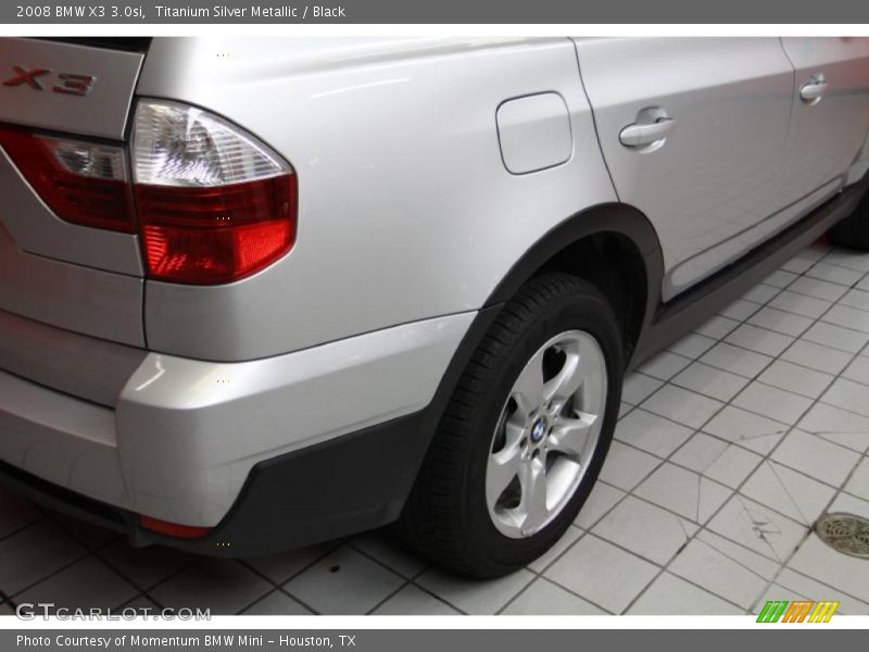 Titanium Silver Metallic / Black 2008 BMW X3 3.0si
