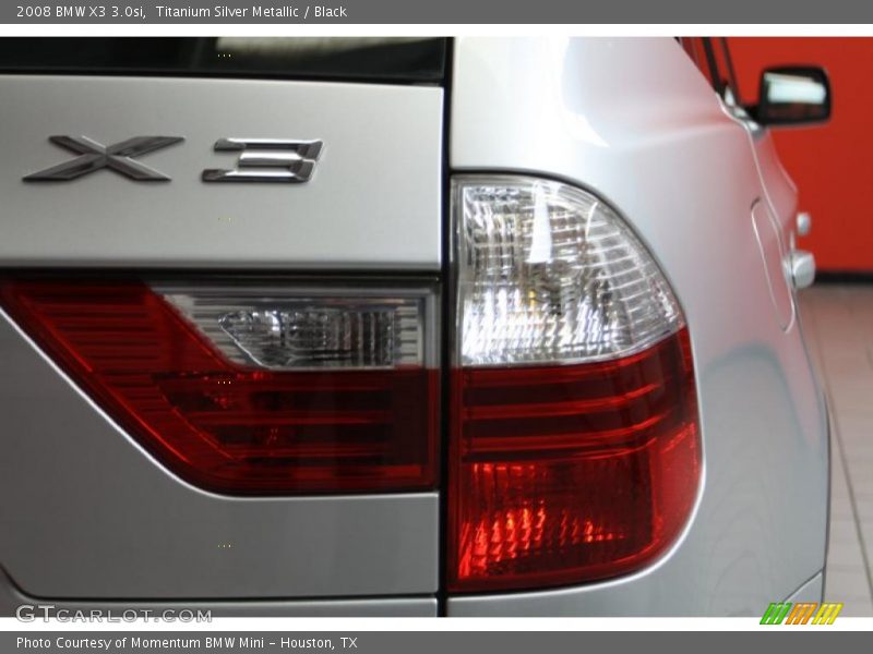 Titanium Silver Metallic / Black 2008 BMW X3 3.0si