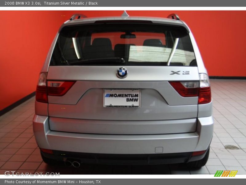 Titanium Silver Metallic / Black 2008 BMW X3 3.0si