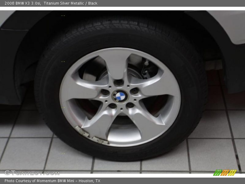 Titanium Silver Metallic / Black 2008 BMW X3 3.0si