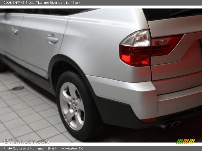 Titanium Silver Metallic / Black 2008 BMW X3 3.0si