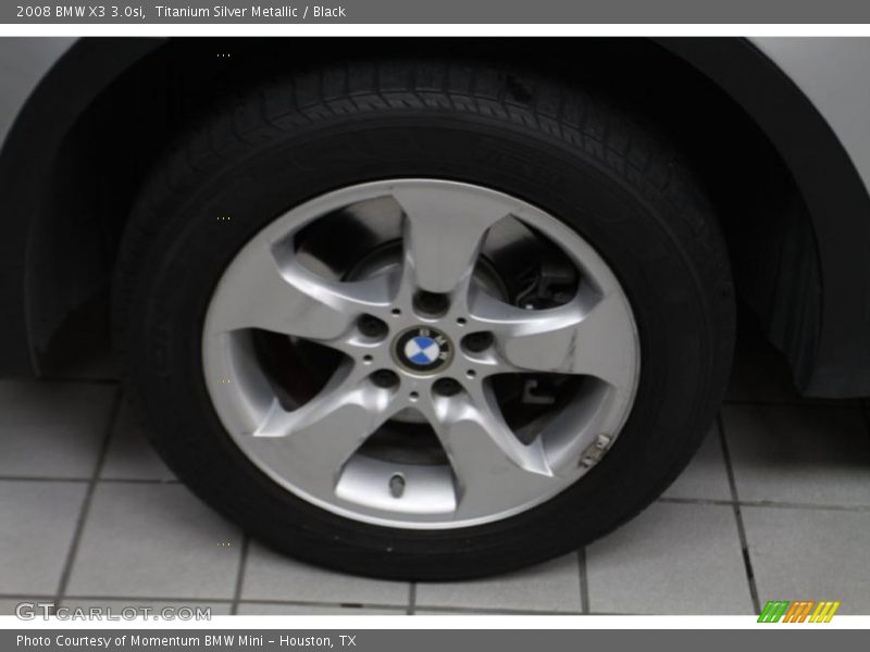 Titanium Silver Metallic / Black 2008 BMW X3 3.0si