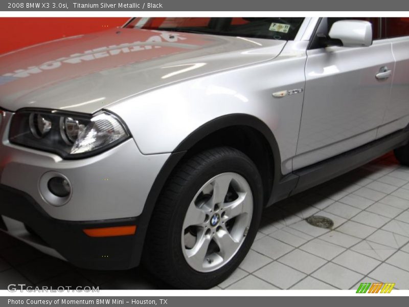 Titanium Silver Metallic / Black 2008 BMW X3 3.0si