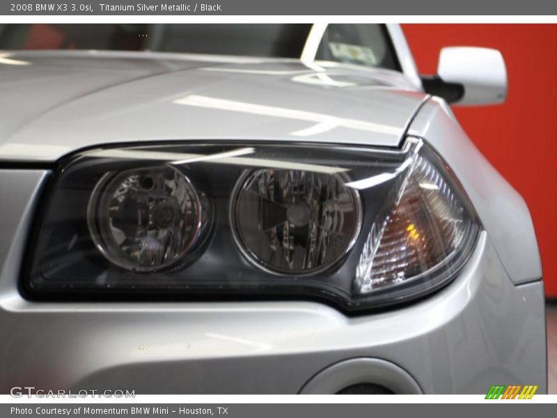 Titanium Silver Metallic / Black 2008 BMW X3 3.0si