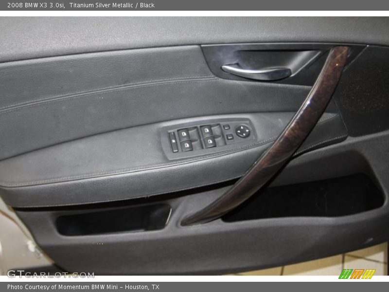 Titanium Silver Metallic / Black 2008 BMW X3 3.0si