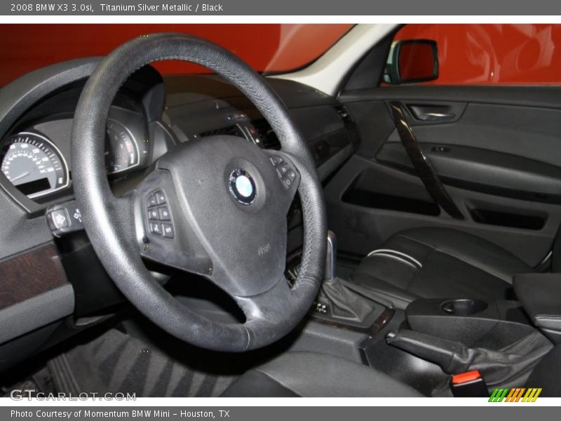 Titanium Silver Metallic / Black 2008 BMW X3 3.0si