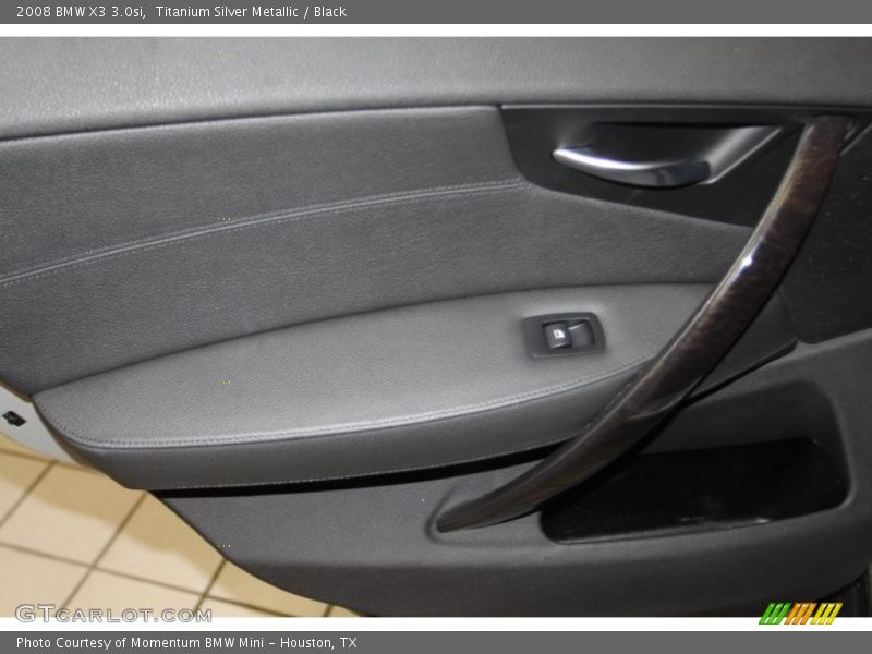 Titanium Silver Metallic / Black 2008 BMW X3 3.0si