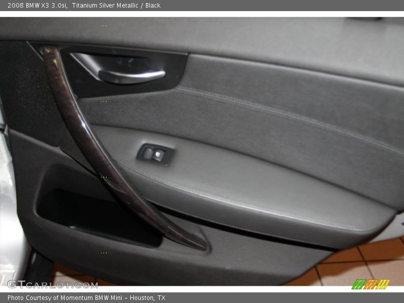 Titanium Silver Metallic / Black 2008 BMW X3 3.0si