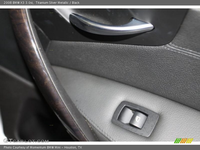 Titanium Silver Metallic / Black 2008 BMW X3 3.0si