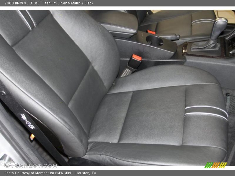 Titanium Silver Metallic / Black 2008 BMW X3 3.0si