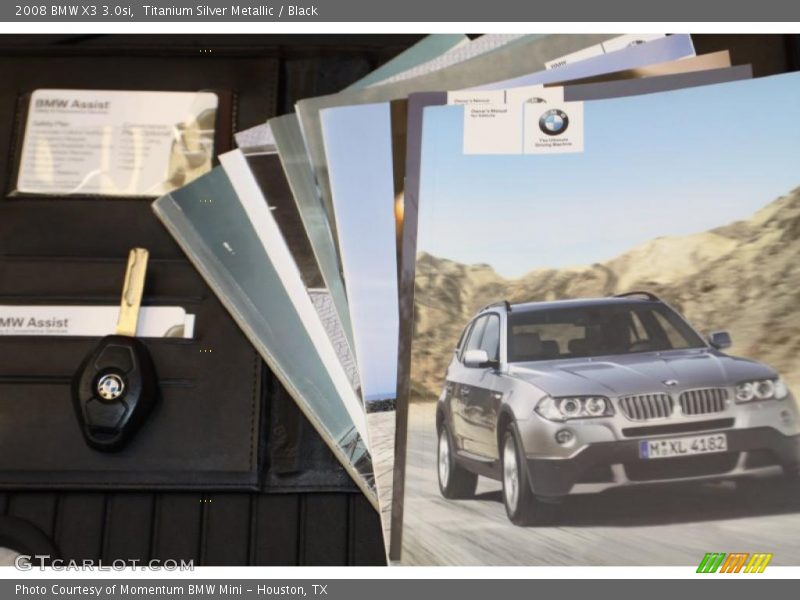 Titanium Silver Metallic / Black 2008 BMW X3 3.0si