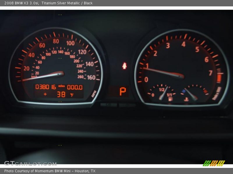 Titanium Silver Metallic / Black 2008 BMW X3 3.0si
