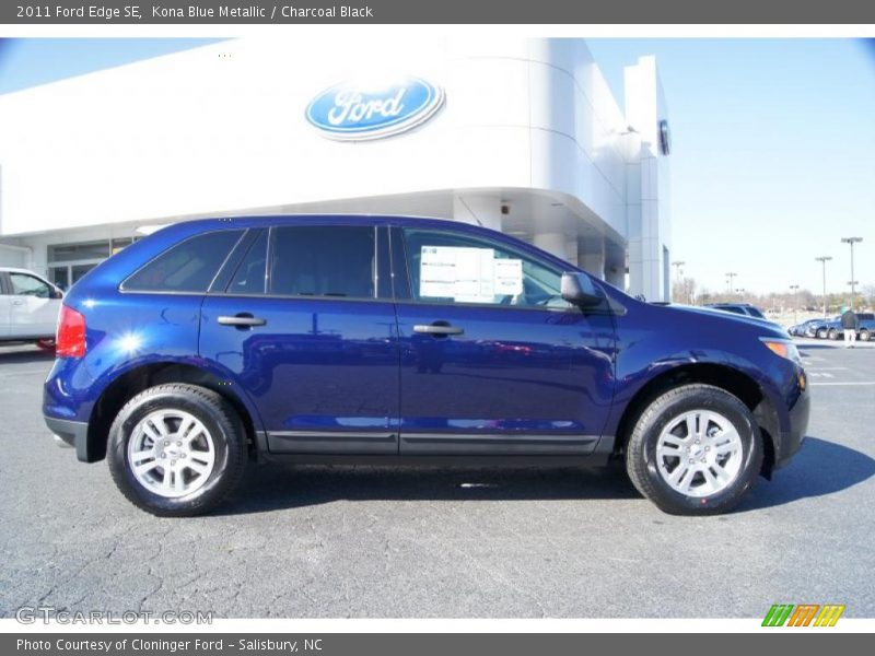 Kona Blue Metallic / Charcoal Black 2011 Ford Edge SE