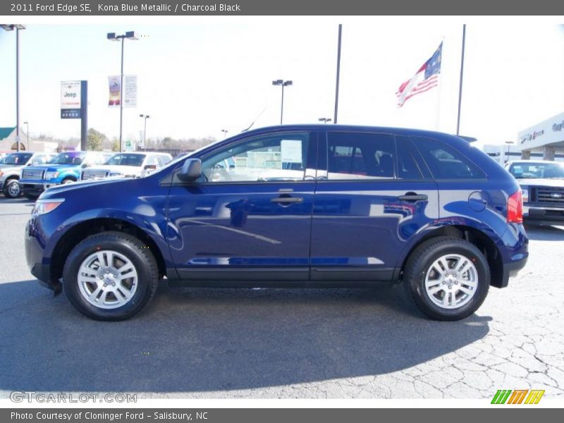 Kona Blue Metallic / Charcoal Black 2011 Ford Edge SE