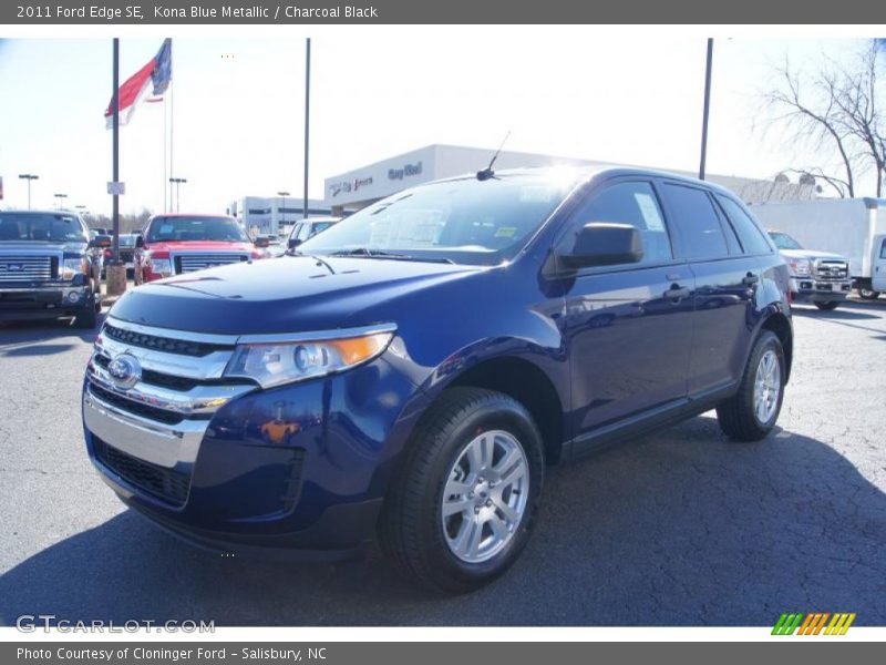 Kona Blue Metallic / Charcoal Black 2011 Ford Edge SE