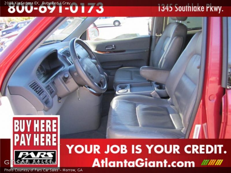 Ruby Red / Gray 2003 Kia Sedona EX