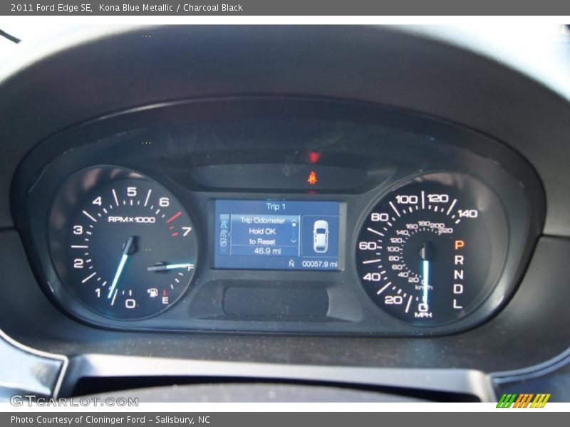 Kona Blue Metallic / Charcoal Black 2011 Ford Edge SE