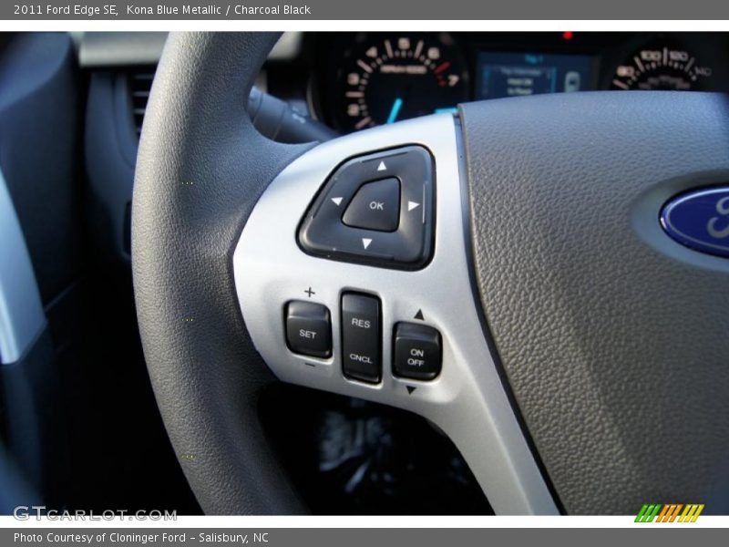 Kona Blue Metallic / Charcoal Black 2011 Ford Edge SE