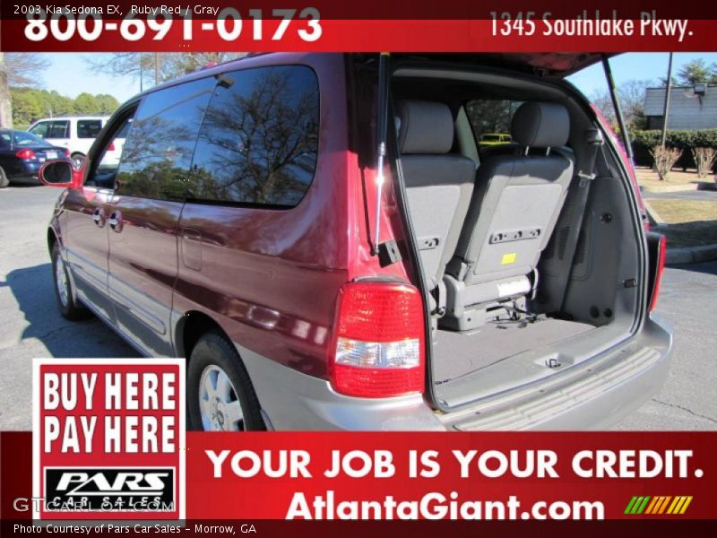 Ruby Red / Gray 2003 Kia Sedona EX