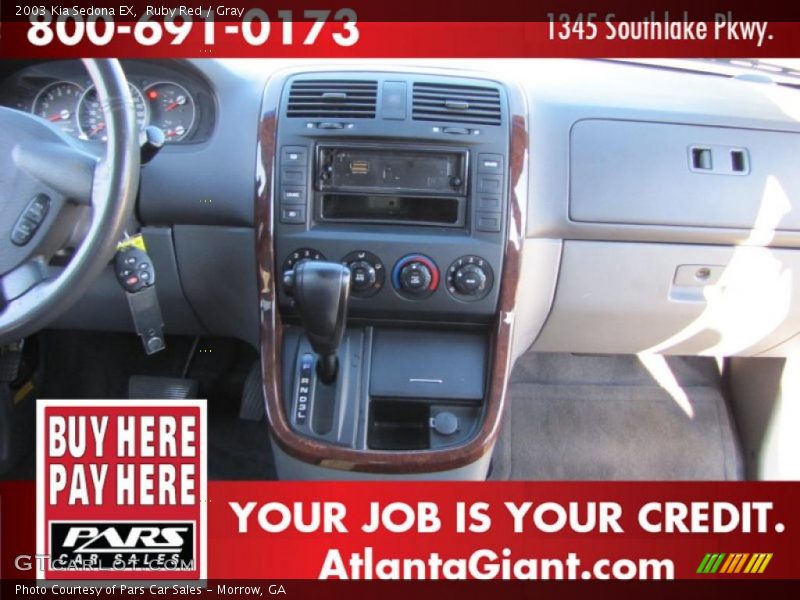 Ruby Red / Gray 2003 Kia Sedona EX