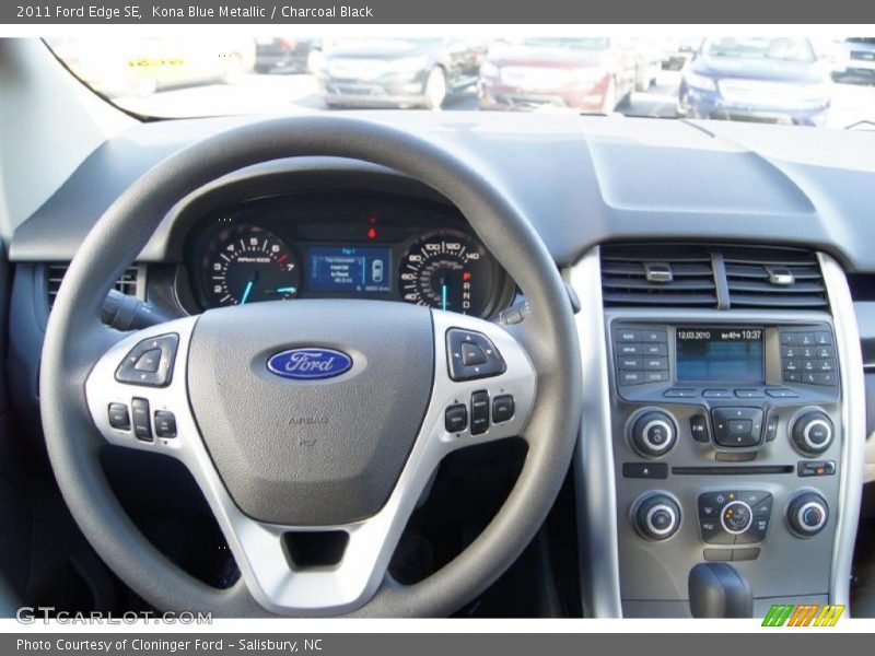 Kona Blue Metallic / Charcoal Black 2011 Ford Edge SE