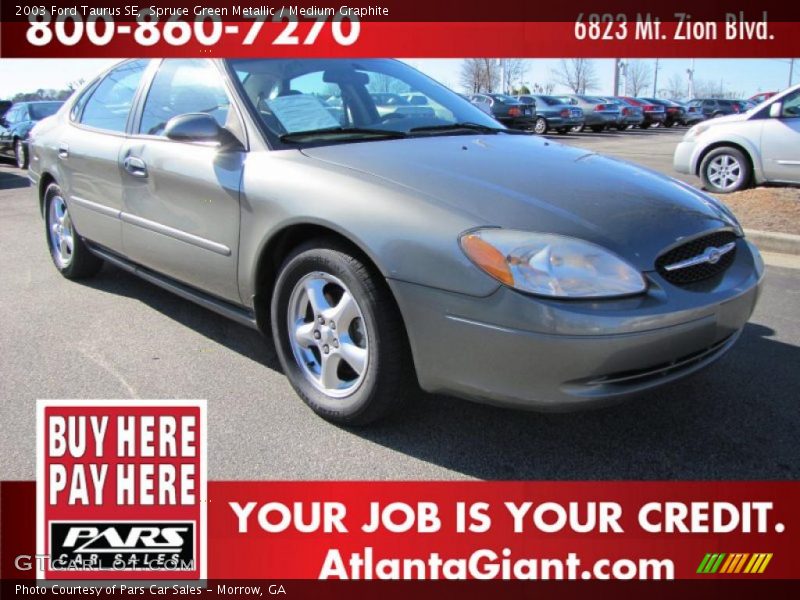 Spruce Green Metallic / Medium Graphite 2003 Ford Taurus SE