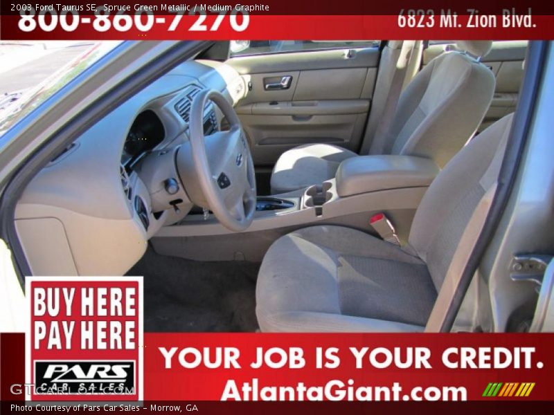 Spruce Green Metallic / Medium Graphite 2003 Ford Taurus SE
