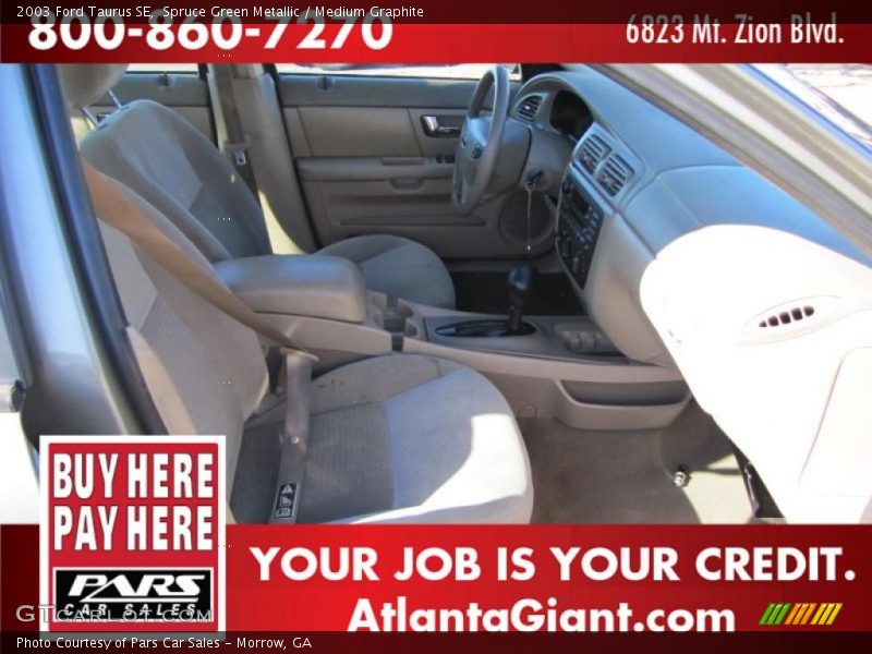Spruce Green Metallic / Medium Graphite 2003 Ford Taurus SE