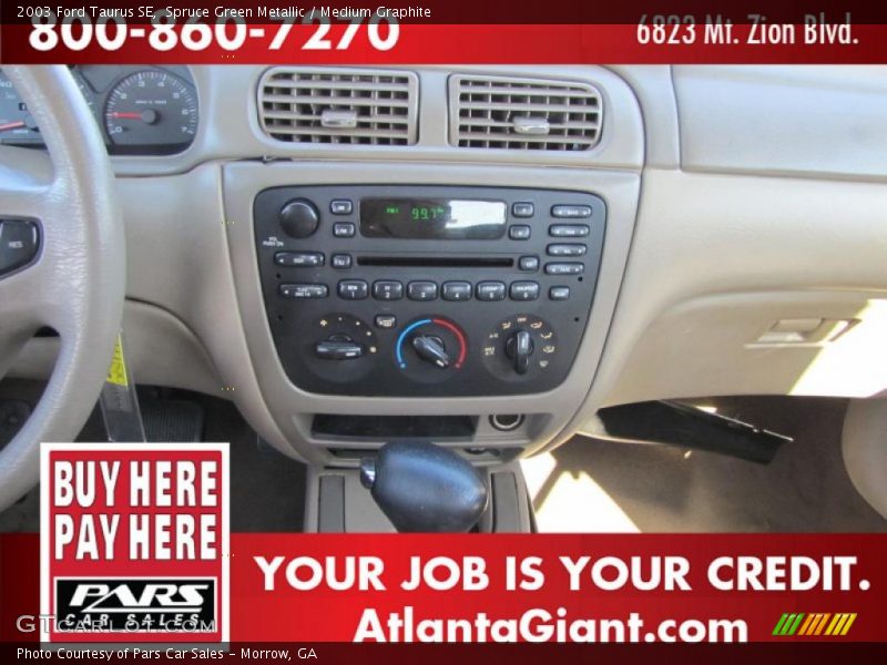 Spruce Green Metallic / Medium Graphite 2003 Ford Taurus SE