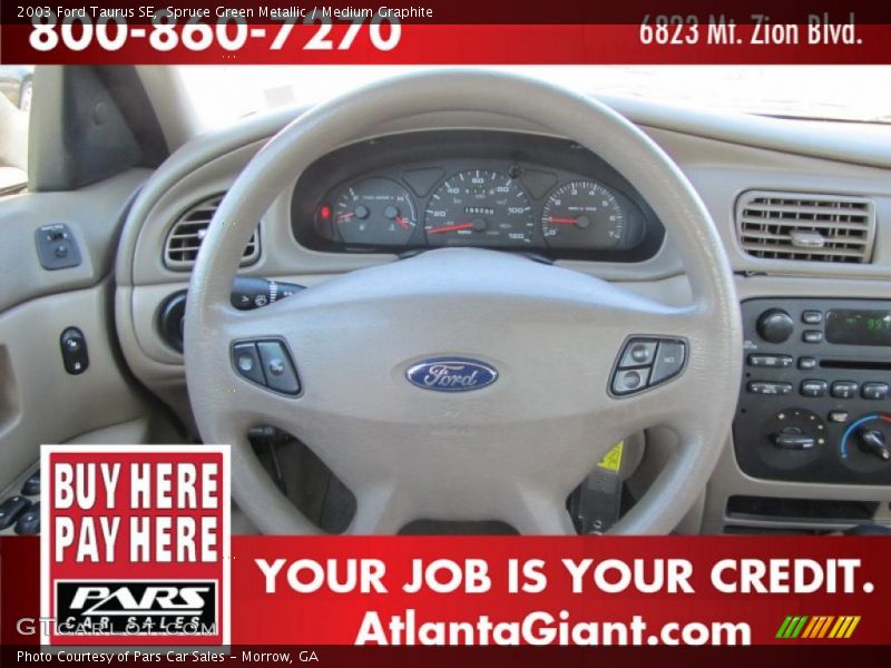 Spruce Green Metallic / Medium Graphite 2003 Ford Taurus SE