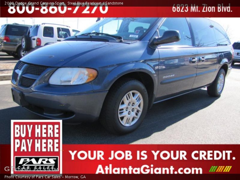 Steel Blue Pearlcoat / Sandstone 2001 Dodge Grand Caravan Sport