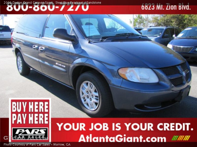 Steel Blue Pearlcoat / Sandstone 2001 Dodge Grand Caravan Sport