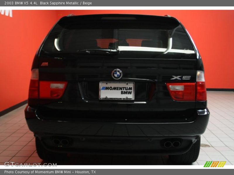 Black Sapphire Metallic / Beige 2003 BMW X5 4.4i
