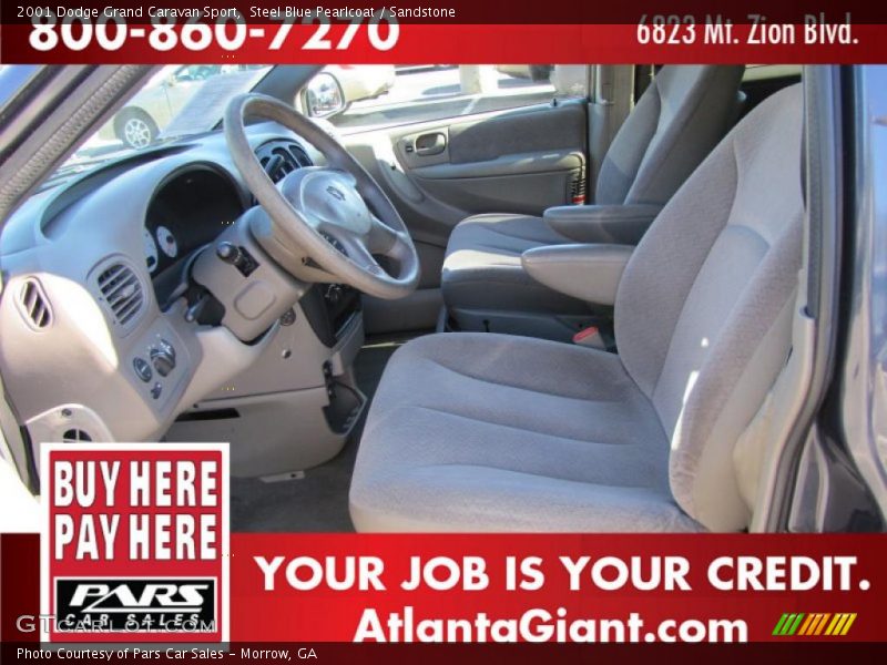 Steel Blue Pearlcoat / Sandstone 2001 Dodge Grand Caravan Sport