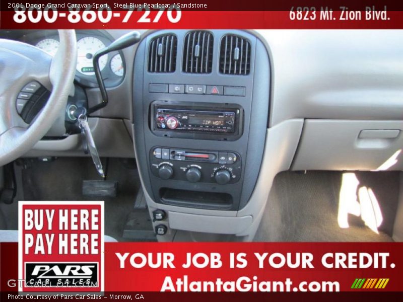 Steel Blue Pearlcoat / Sandstone 2001 Dodge Grand Caravan Sport