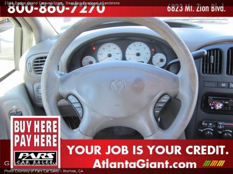 Steel Blue Pearlcoat / Sandstone 2001 Dodge Grand Caravan Sport