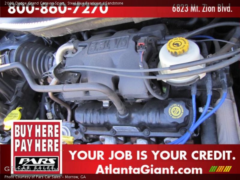 Steel Blue Pearlcoat / Sandstone 2001 Dodge Grand Caravan Sport
