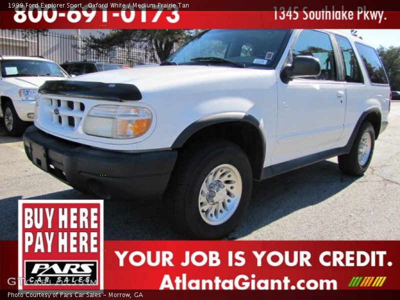 Oxford White / Medium Prairie Tan 1999 Ford Explorer Sport