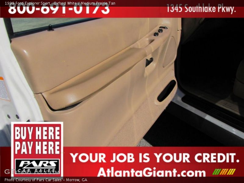 Oxford White / Medium Prairie Tan 1999 Ford Explorer Sport
